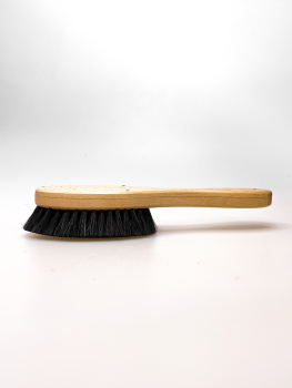 Haarbürste oval mit Stiel, 22 cm / Rosshaar